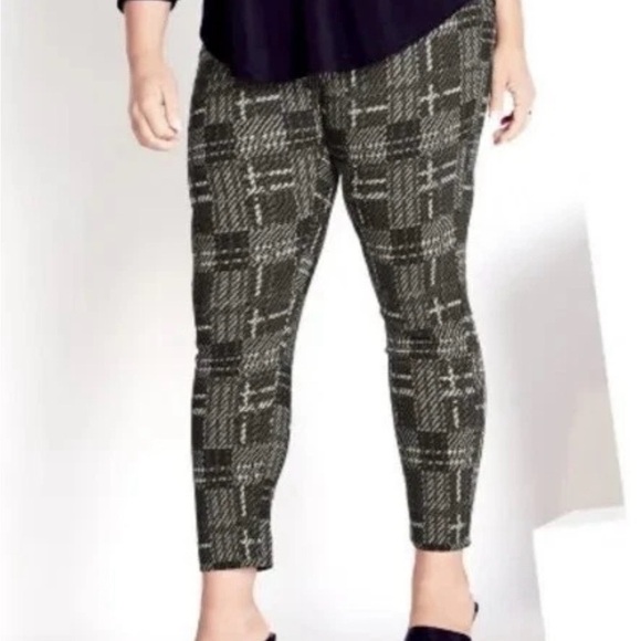 Avenue Pants - Avenue Studio Black Gray White Jemma Check Pull On Pants Size 24